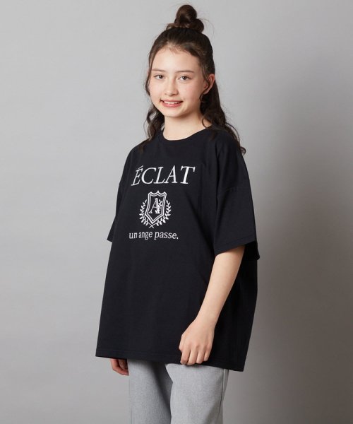 a.v.v(KID'S)(アー・ヴェ・ヴェキッズ)/[140－150]エンブレム刺繍オーバーシルエットＴシャツ/img21