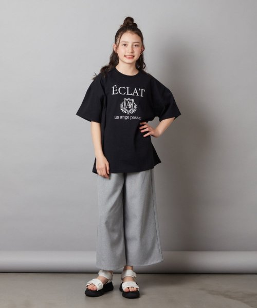 a.v.v(KID'S)(アー・ヴェ・ヴェキッズ)/[140－150]エンブレム刺繍オーバーシルエットＴシャツ/img25