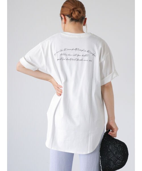 Lugnoncure(ルノンキュール)/前後ロゴ刺繍Tシャツ/img03