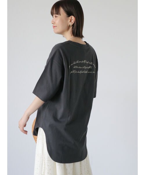 Lugnoncure(ルノンキュール)/前後ロゴ刺繍Tシャツ/img09