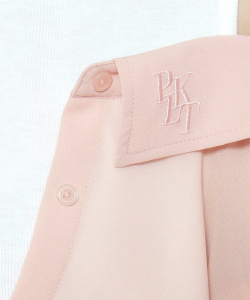 PINK-latte(ピンク　ラテ)/袖ギャザーシアーレイヤードデザインシャツ/img08