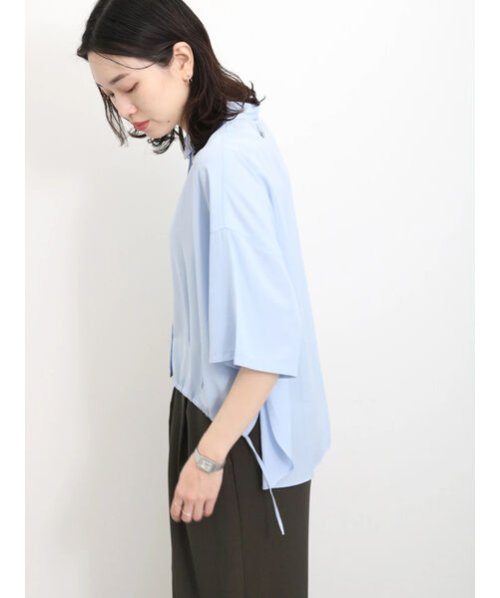 Samansa Mos2 blue(サマンサモスモス ブルー)/前裾ドロストシャツ/img11
