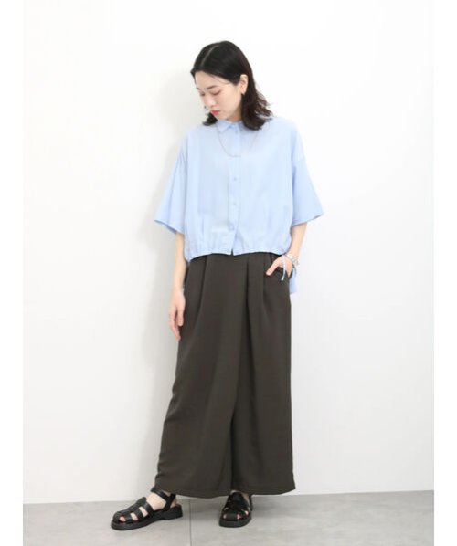 Samansa Mos2 blue(サマンサモスモス ブルー)/前裾ドロストシャツ/img25