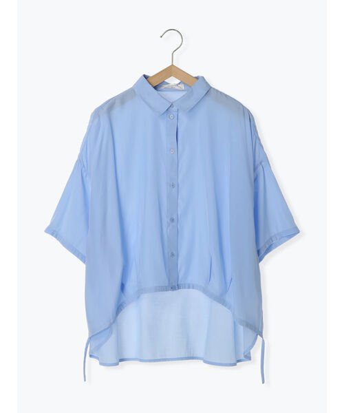 Samansa Mos2 blue(サマンサモスモス ブルー)/前裾ドロストシャツ/img49