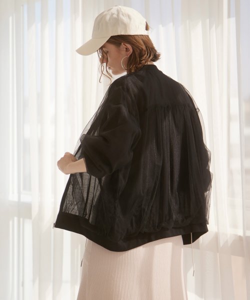 MIELI INVARIANT(ミエリ インヴァリアント)/Layer Sheer Light Blouson/img05