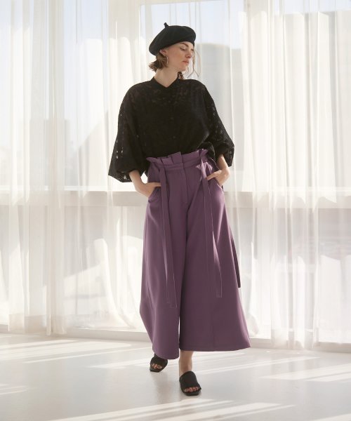 MIELI INVARIANT(ミエリ インヴァリアント)/Trimming Patch Ribbon Pants/img13