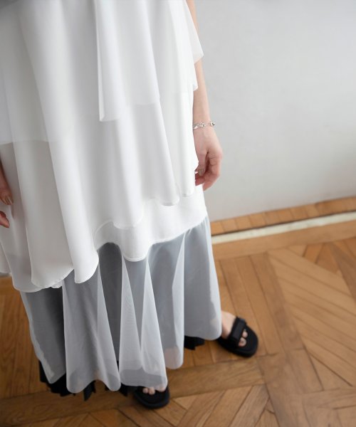 MIELI INVARIANT(ミエリ インヴァリアント)/Tiered Mix Dress Tunic/img03