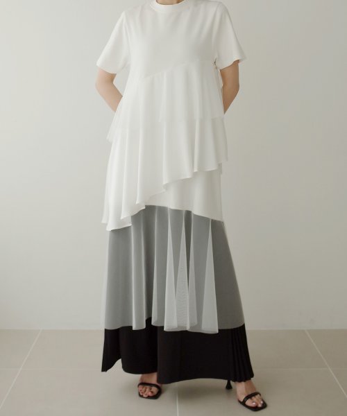 MIELI INVARIANT(ミエリ インヴァリアント)/Tiered Mix Dress Tunic/img08