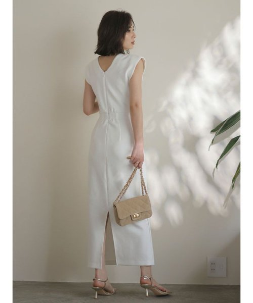 ニュアンスネックストレートカットワンピース 着丈 バスト 肩幅 ウエスト ヒップ 裾幅