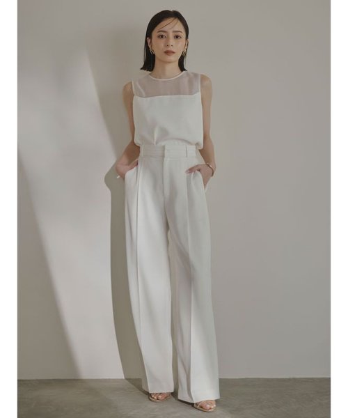 コンフォートタックストレートパンツ 着丈 ウエスト ヒップ 股上 股下 わたり幅 31cm 裾幅