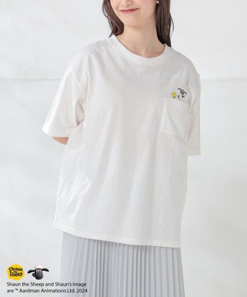 Honeys(ハニーズ)/ひつじのショーン／半袖Ｔ トップス Tシャツ カットソー 綿100％ イラストプリント /img25