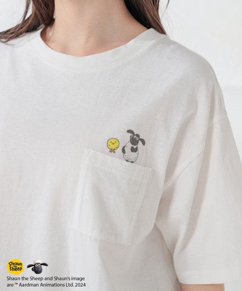 Honeys(ハニーズ)/ひつじのショーン／半袖Ｔ トップス Tシャツ カットソー 綿100％ イラストプリント /img32