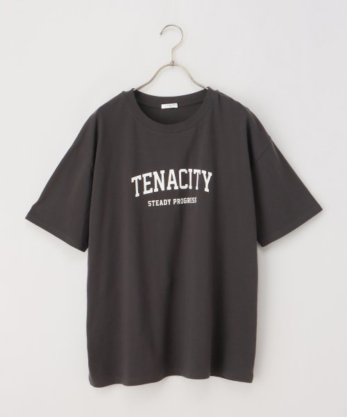 Honeys(ハニーズ)/ゆるカレッジプリントＴ トップス Tシャツ カットソー 半袖Tシャツ ロゴT UVカット /img16