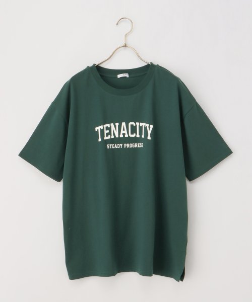 Honeys(ハニーズ)/ゆるカレッジプリントＴ トップス Tシャツ カットソー 半袖Tシャツ ロゴT UVカット /img22