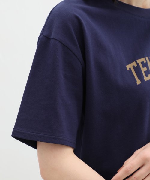 Honeys(ハニーズ)/ゆるカレッジプリントＴ トップス Tシャツ カットソー 半袖Tシャツ ロゴT UVカット /img28