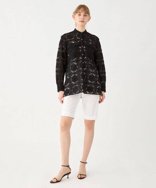 サークルコードレース スタンドカラーシャツ 