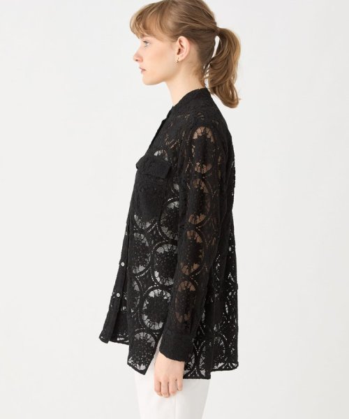 サークルコードレース スタンドカラーシャツ 