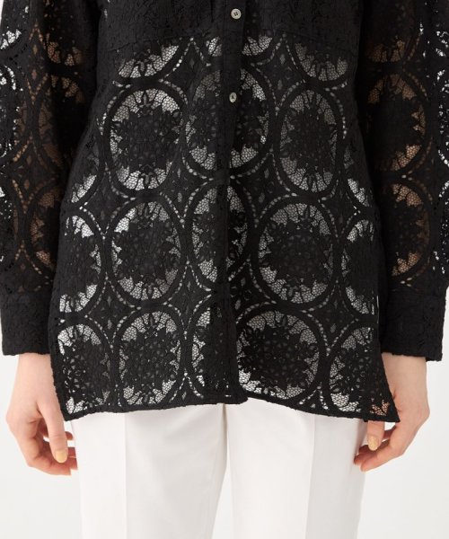 サークルコードレース スタンドカラーシャツ 