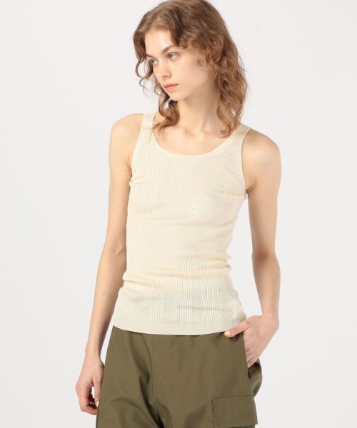 TOMORROWLAND BUYING WEAR(TOMORROWLAND BUYING WEAR)/UNION LAUNCH WASHABLE SILK RIB TANK TOP タンクトップ/img02