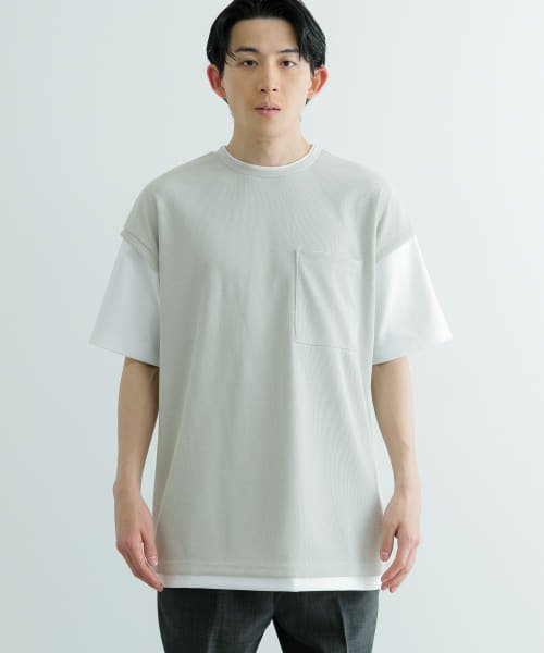 ITEMS URBANRESEARCH(アイテムズアーバンリサーチ（メンズ）)/『吸水速乾/UVカット』高機能サーマルフェイクレイヤードトップス/img17