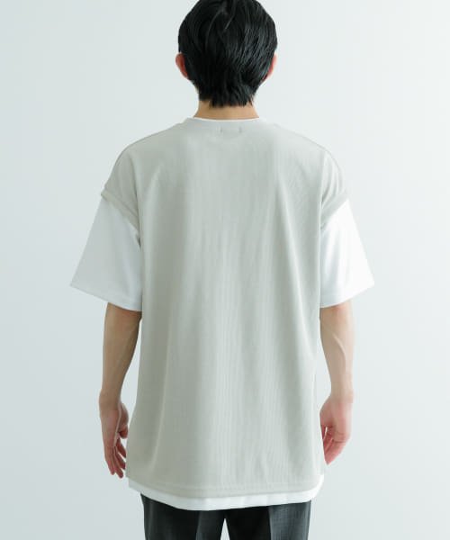 ITEMS URBANRESEARCH(アイテムズアーバンリサーチ（メンズ）)/『吸水速乾/UVカット』高機能サーマルフェイクレイヤードトップス/img19