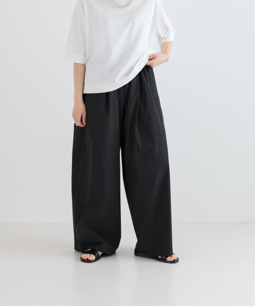 AMOMENTO　COTTON BANDING WIDE PANTS AMOMENTO