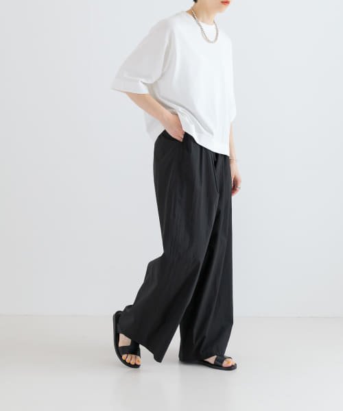 AMOMENTO　COTTON BANDING WIDE PANTS AMOMENTO