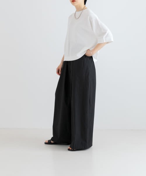 AMOMENTO　COTTON BANDING WIDE PANTS AMOMENTO