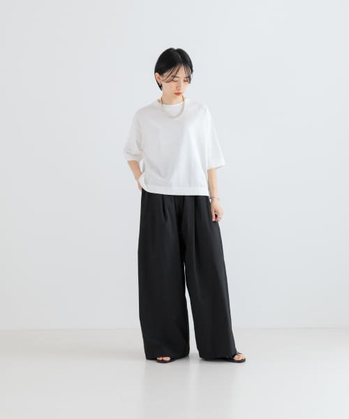 URBAN RESEARCH(アーバンリサーチ)/AMOMENTO　COTTON BANDING WIDE PANTS/img05