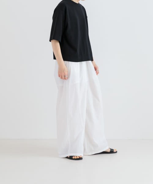 AMOMENTO　COTTON BANDING WIDE PANTS AMOMENTO