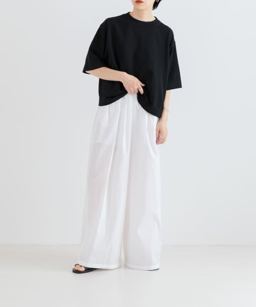 AMOMENTO　COTTON BANDING WIDE PANTS AMOMENTO