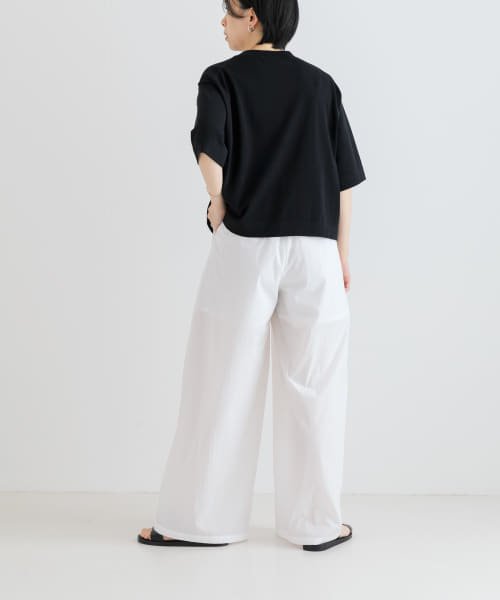 AMOMENTO　COTTON BANDING WIDE PANTS AMOMENTO