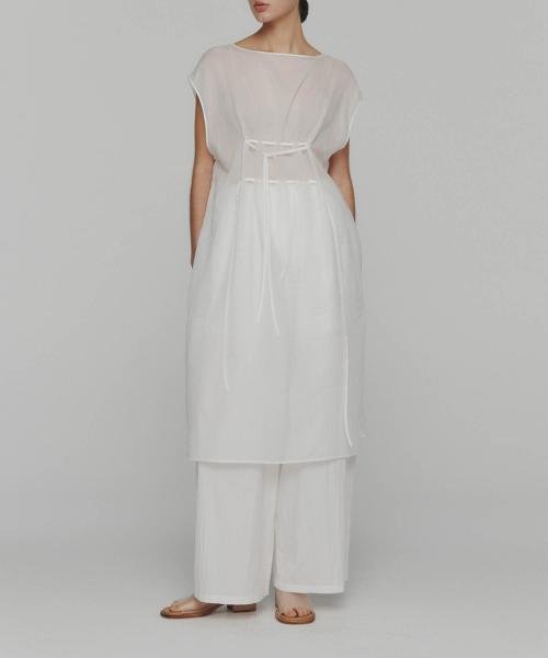 AMOMENTO　COTTON BANDING WIDE PANTS AMOMENTO