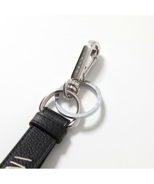 MARNI キーリング PCMI0018A2 P6533 レザー ロゴ刺繍 P6533 MARNI キーリング PCMI0018A2 レザー レタリングロゴ刺繍 PCMO0030A0