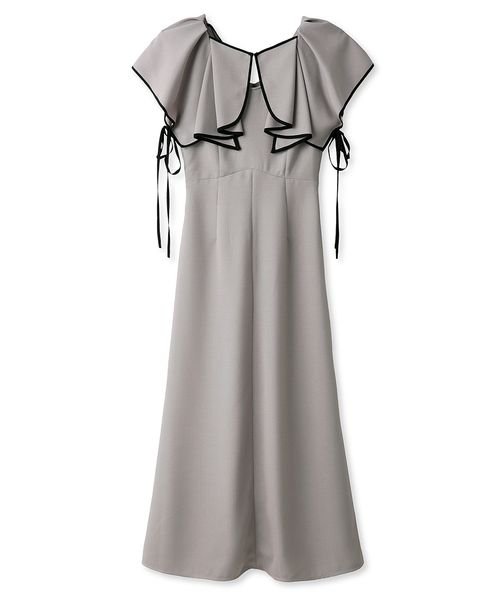 【WEB限定サイズあり】ラッフルボレロパイピングワンピース 予めご了承ください