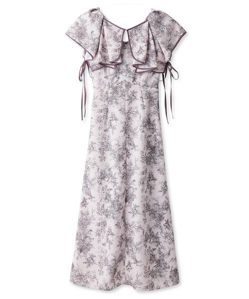 【WEB限定サイズあり】ラッフルボレロパイピングワンピース 予めご了承ください