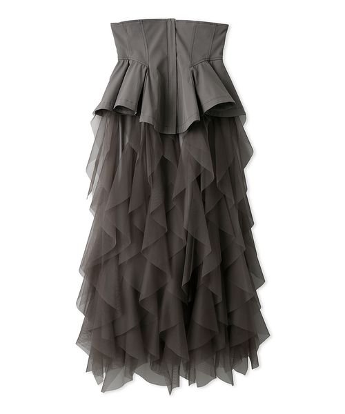 ペプラムベルトチュールスカート 予めご了承ください