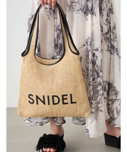 SNIDEL ジュートロゴトートバッグ 新品タグ付き