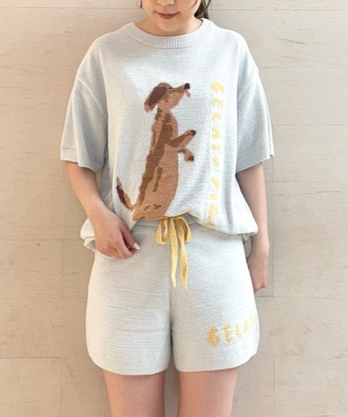 【ヒラノトシユキ】DOGジャガードプルオーバー&ショートパンツセット ヒラノトシユキ 予めご了承ください