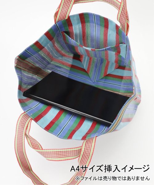 JOURNAL STANDARD relume(ジャーナルスタンダード　レリューム)/《予約》【Pasand/パサンド】 MULTI STRIPE MESH WIDE TOTE BAG：バッグ/img19