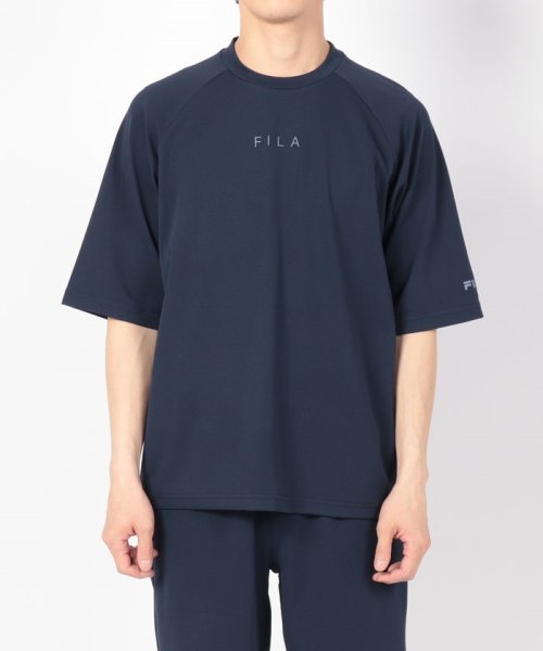 FILA（Casual Men）(フィラ（カジュアル　メンズ）)/【セットアップ対応商品】【カジュアルウェア】 ストレッチツイル リラックスラグラン半袖Tシャツ メンズ/img01