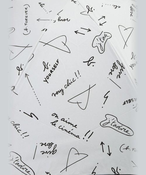 agnes b. FEMME(アニエスベー　ファム)/AB04 PARAPLUIE 手描き文字柄折り畳み傘/img02