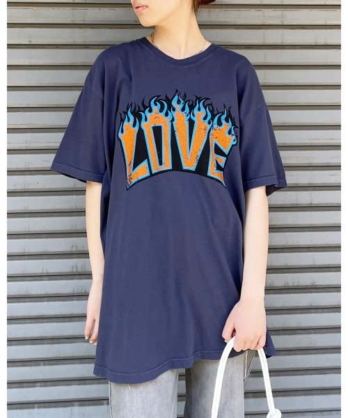 RAD CHAMP(ラッドチャンプ)/LOVEロゴプリント ピグメント加工 ビッグシルエットTシャツ/img27