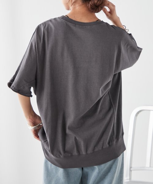 NICE CLAUP OUTLET(ナイスクラップ　アウトレット)/ピグメント加工Tシャツ　ゆったり/img14