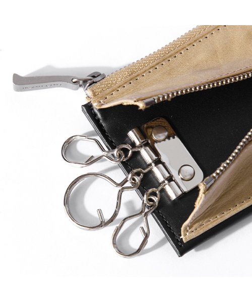 タケオキクチ キーケース スマートキー メンズ ブランド レザー 本革 ファスナー付き カード入れ TAKEO KIKUCHI 741602 TAKEO