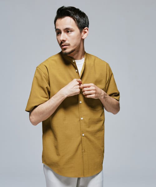『永山瑛太さん着用』『一部WEB限定』『UR TECH DRYLUXE』バンドカラーシャツ 人気・おすすめ｜安定人気・収納便利におすすめ 丁寧対応 配送追跡可 国内発送・保証制度対応