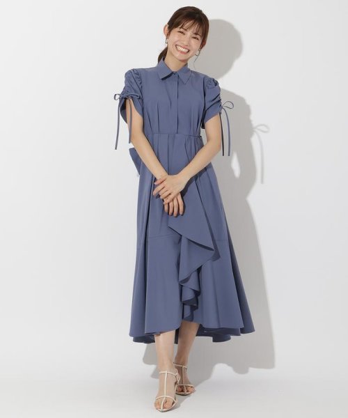 ドロストスリーブラッフルワンピース 