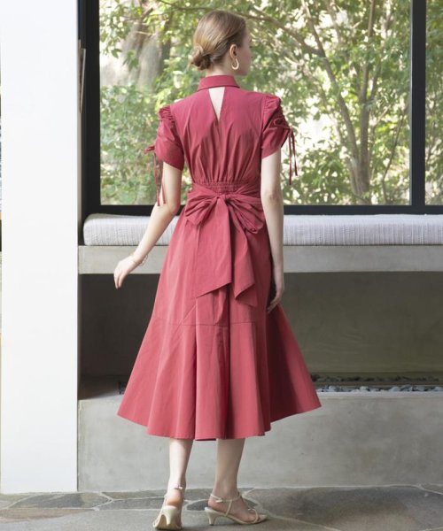 ドロストスリーブラッフルワンピース 