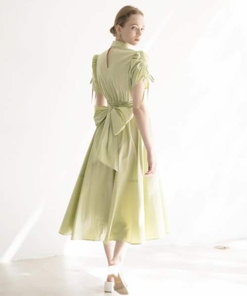 ドロストスリーブラッフルワンピース 