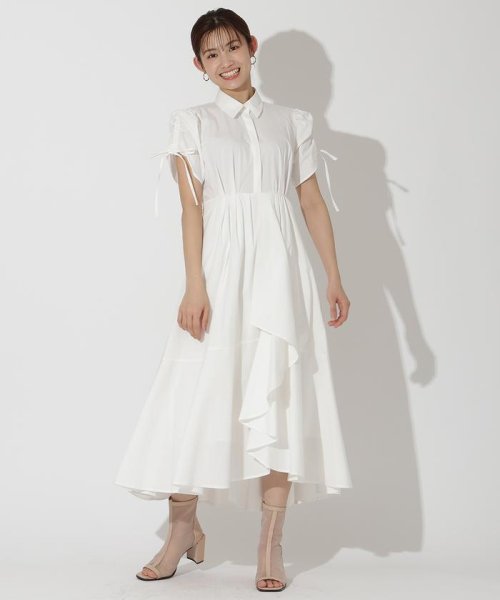 ドロストスリーブラッフルワンピース 